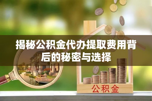鹿草揭秘公积金代办提取费用背后的秘密与选择