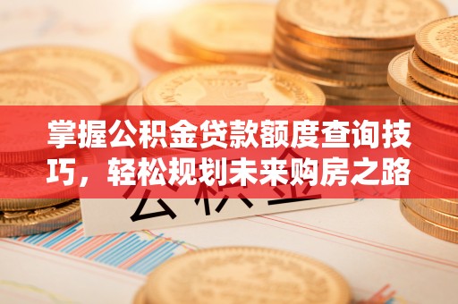 鹿草掌握公积金贷款额度查询技巧，轻松规划未来购房之路